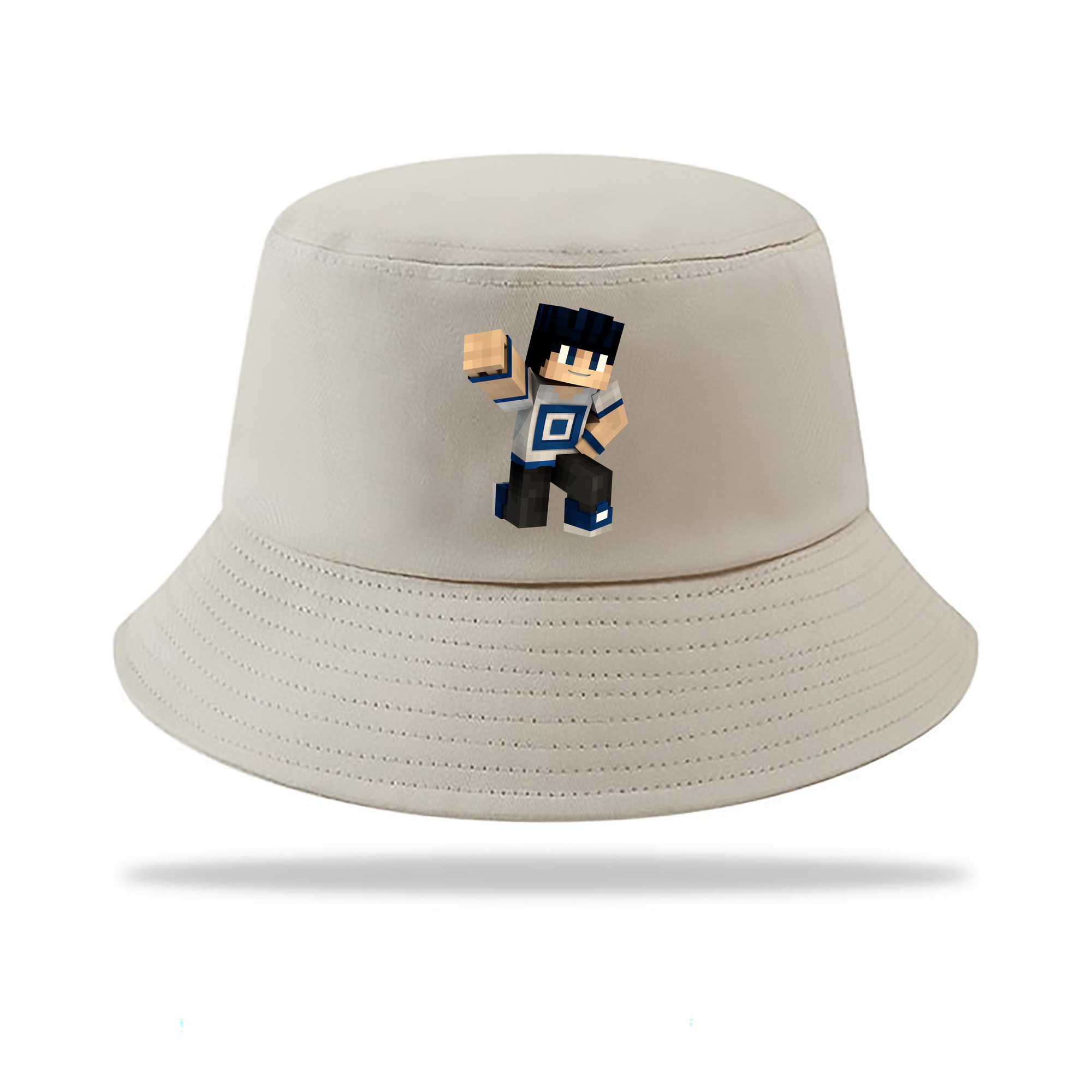 （画像用） マインクラフト ブロックの世界 Minecraft MC Block world アウトドア日除けバケットハット